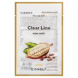 Consly Clear Line Nature Gift Cocoa Mask Sheet, 25ml оптом