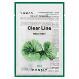 Consly Clear Line Korean Classics Cica Mask Sheet, 25ml оптом