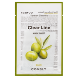 Consly Clear Line Korean Classics Olive Mask Sheet, 25ml оптом