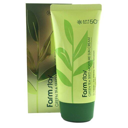 FarmStay Green Tea Seed Moisture Sun Cream SPF50+/PA++++, 70g оптом