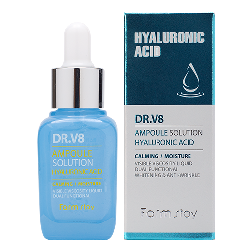 FarmStay DR-V8 Ampoule Solution Hyaluronic Acid, 30ml оптом