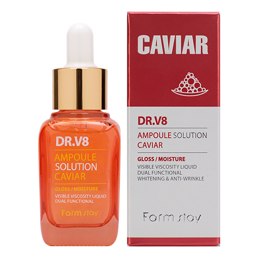 FarmStay DR-V8 Ampoule Solution Caviar, 30ml оптом