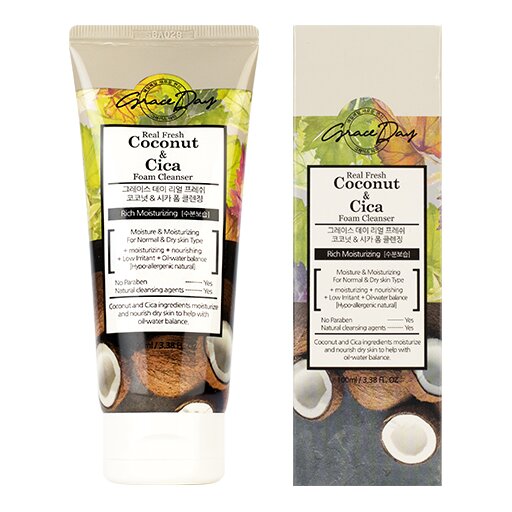 Grace Day Real Fresh Coconut & Cica Foam Cleanser, 100ml оптом