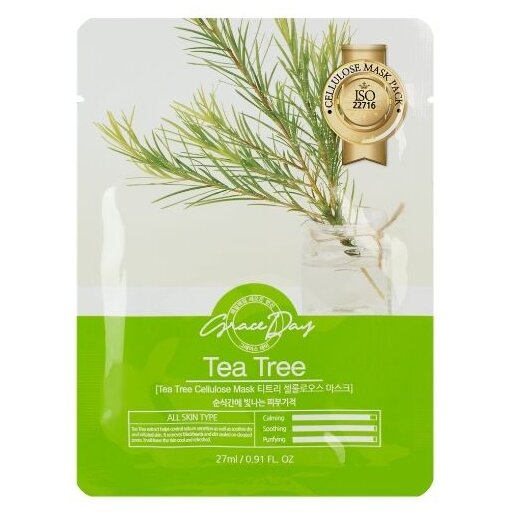 Grace Day Tea Tree Cellulose Mask, 27ml оптом