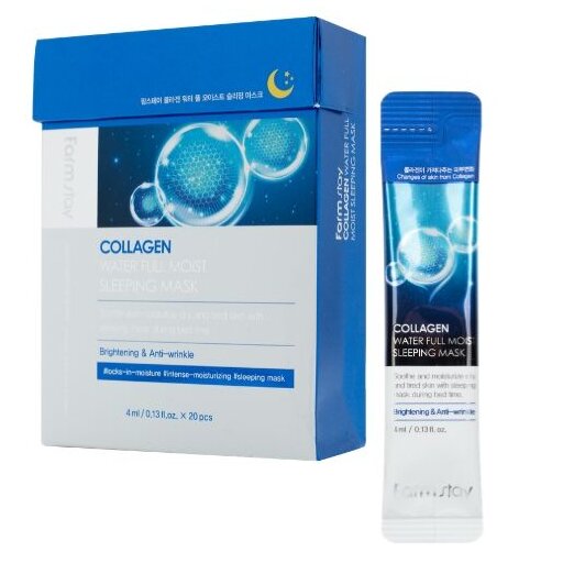 FarmStay Collagen Water Full Moist Sleeping Mask, 4ml*20pcs оптом