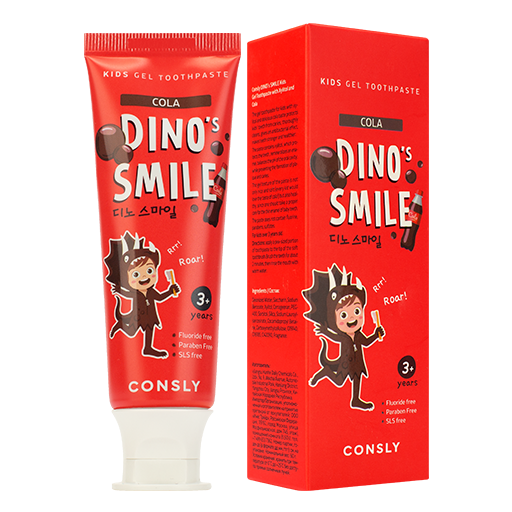 Consly DINO's SMILE Kids Gel Toothpaste with Xylitol and Cola, 60g оптом
