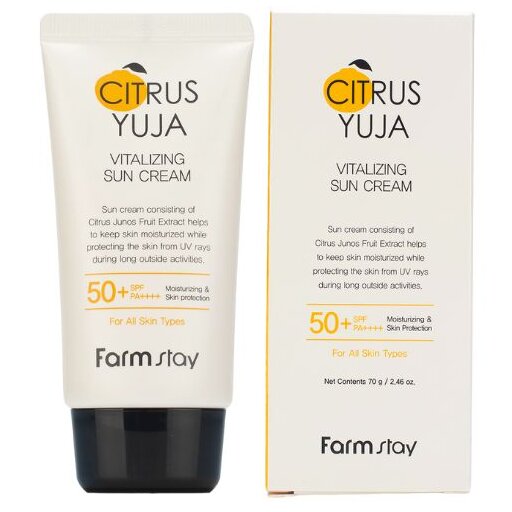 FarmStay Citrus Yuja Vitalizing Sun Cream, 70g оптом
