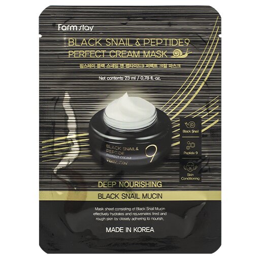 FarmStay Black Snail & Peptide9 Perfect Cream Mask, 23ml оптом
