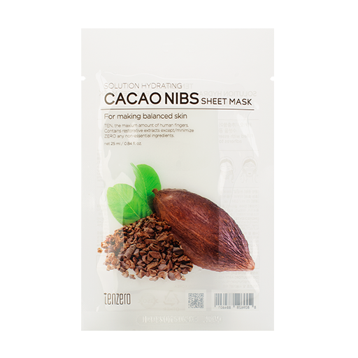 TENZERO Solution Hydrating Cacao Nibs Sheet Mask, 25ml оптом