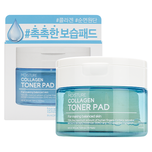 TENZERO Moisture Collagen Toner Pad, 70pads оптом