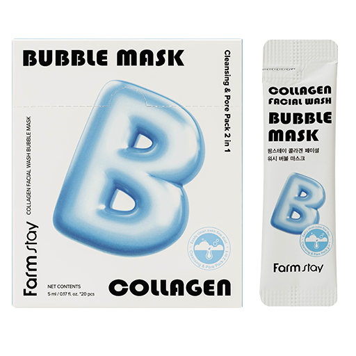 FarmStay Collagen Facial Wash Bubble Mask, 5ml*20pcs оптом
