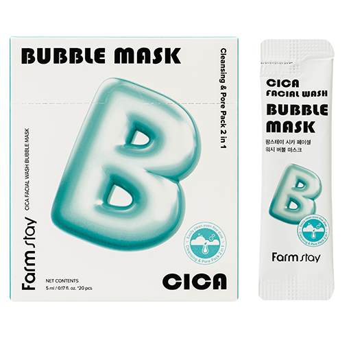 FarmStay Cica Facial Wash Bubble Mask, 5ml*20pcs оптом