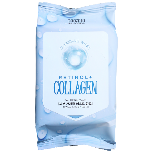 TENZERO Retinol Collagen Cleansing Wipes, 30pcs оптом
