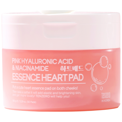 TENZERO Pink Hyaluronic Acid Niacinamide Essence Heart Pad, 50pads оптом