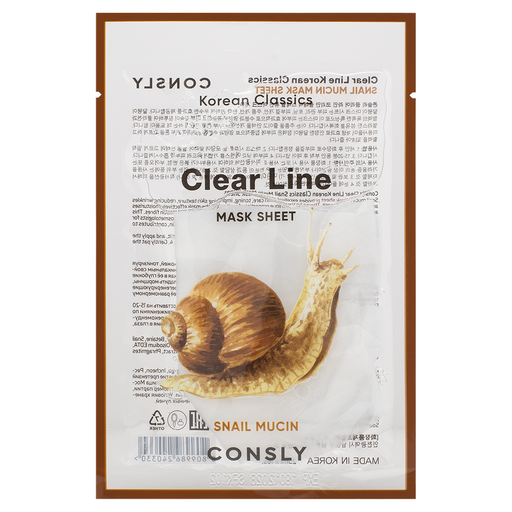 Consly Clear Line Korean Classics Snail Mucin Mask Sheet, 25ml оптом